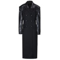 PU-Trim Lapel Jacket