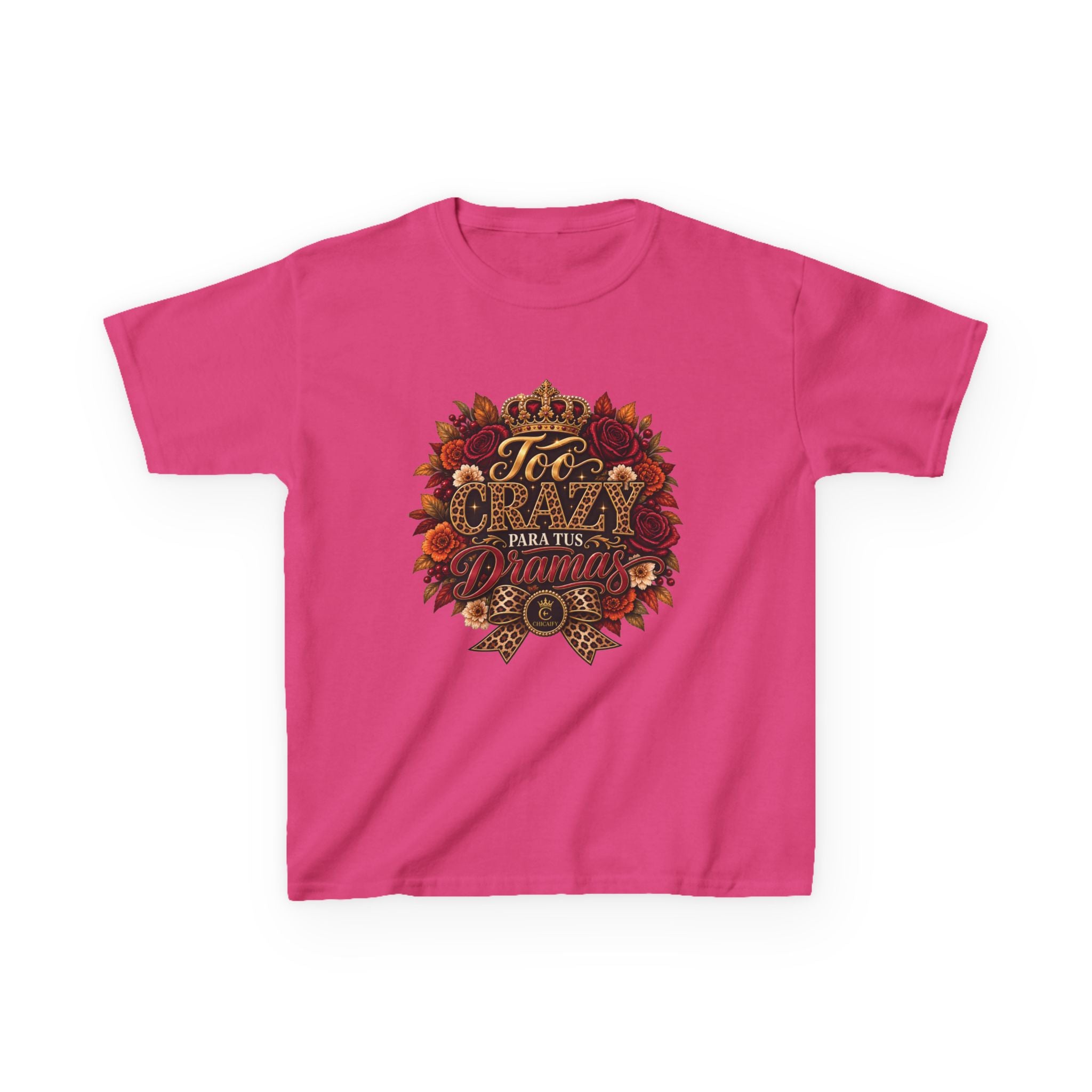 Too Crazy Para Tus Dramas – Jaguar Edition | Kids Heavy Cotton™ Tee