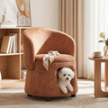 Orange Pet Friendly Chair with Hidden Pet Nook & Storage Seat
