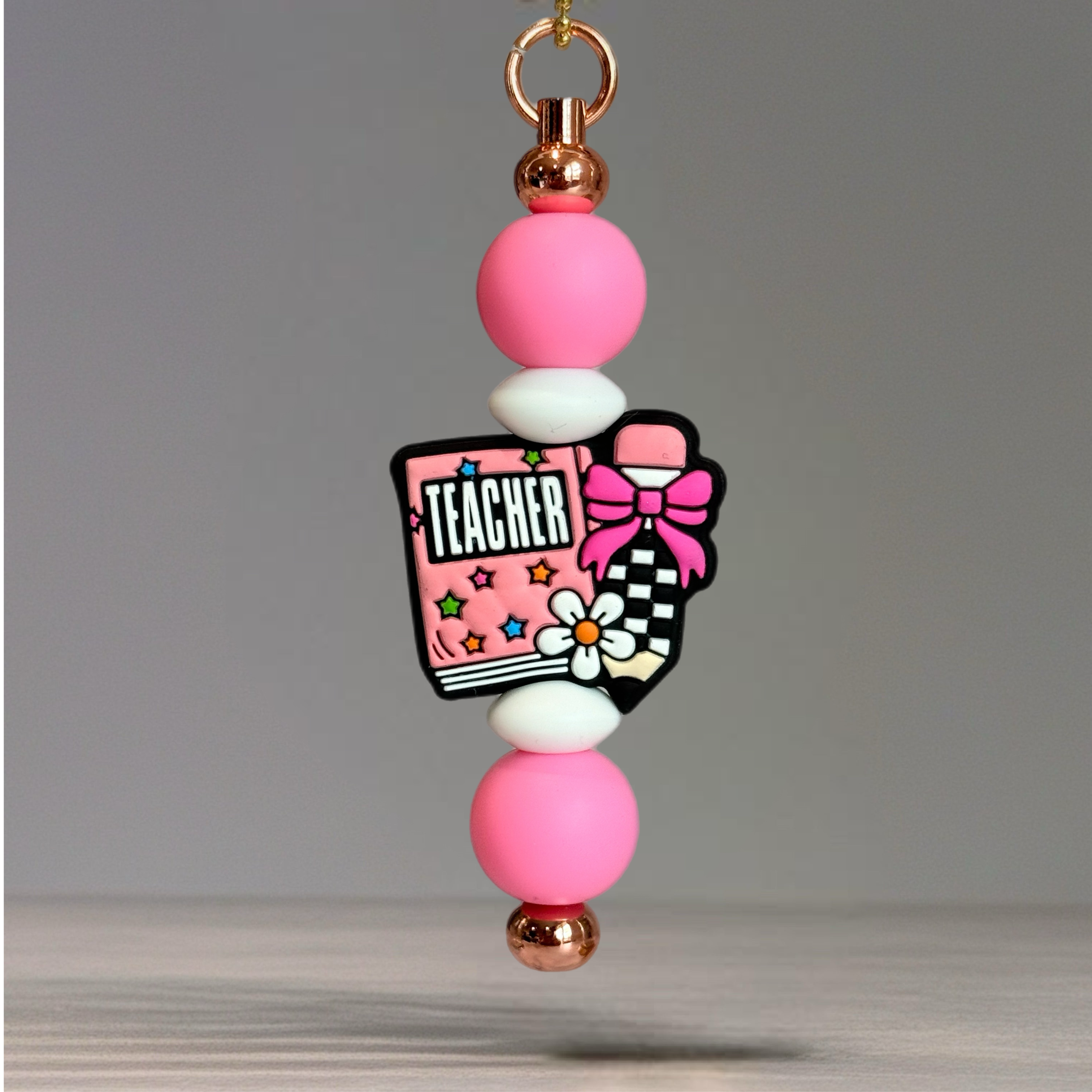 Trendy Teacher Bar Charm - Tumbler Handle Charm