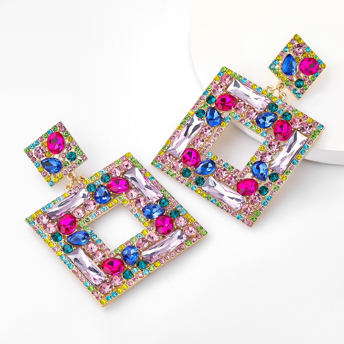 Crystal Statement Drop Earrings
