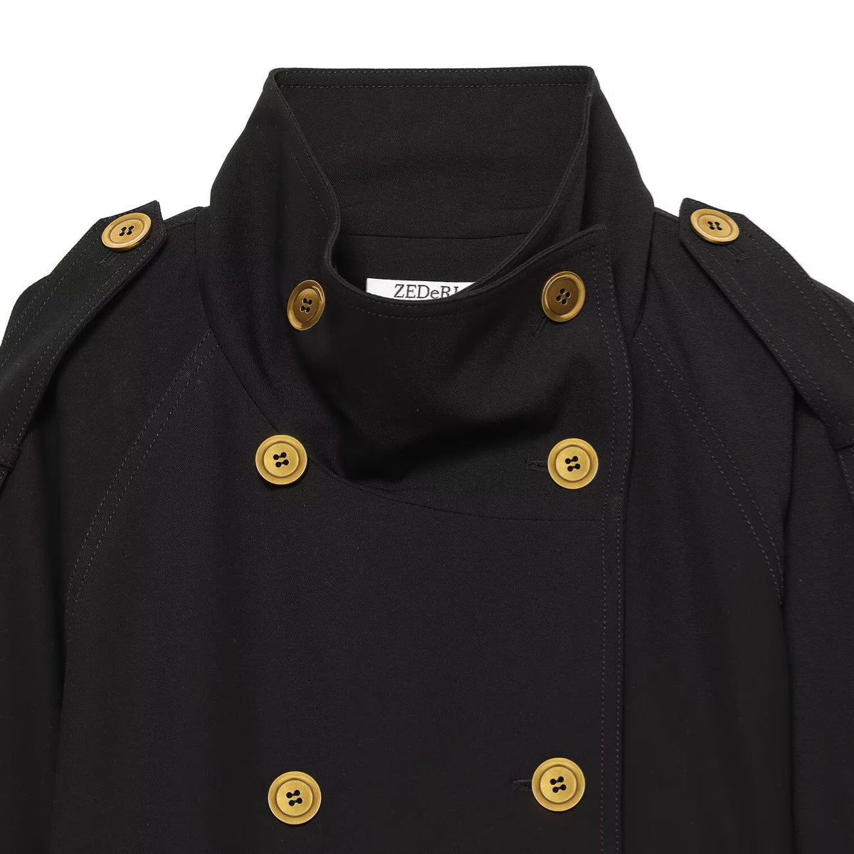 French design double breasted trench coat jacket