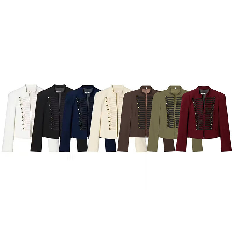 Versatile slim fit suit jacket with shoulder pads
