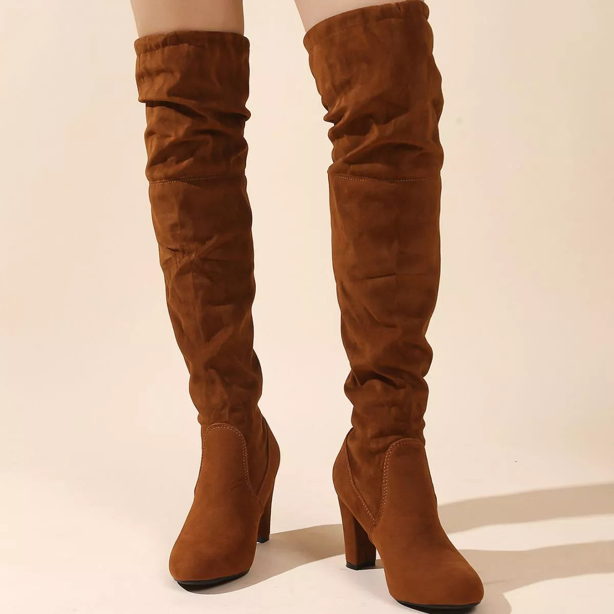 Over-the-Knee High Heel Boots