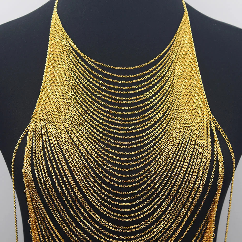 Metallic Chain Body Jewelry