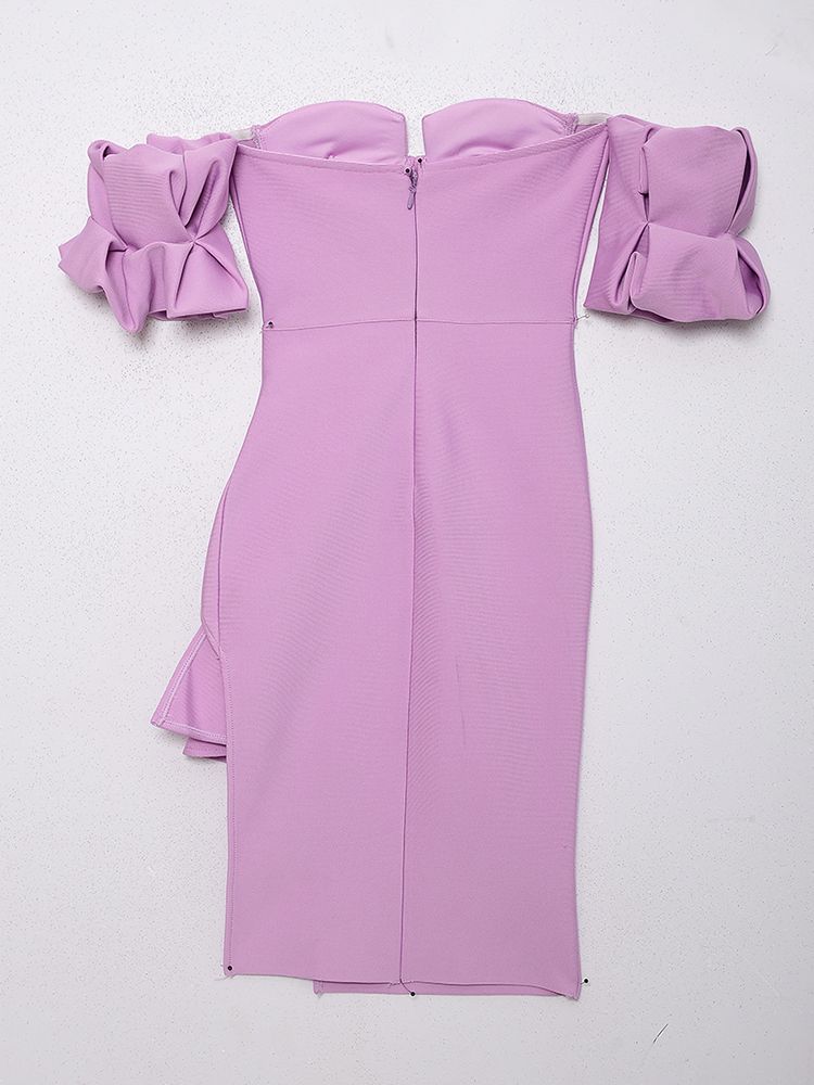 Strapless High-Slit Bandage Maxi Dress