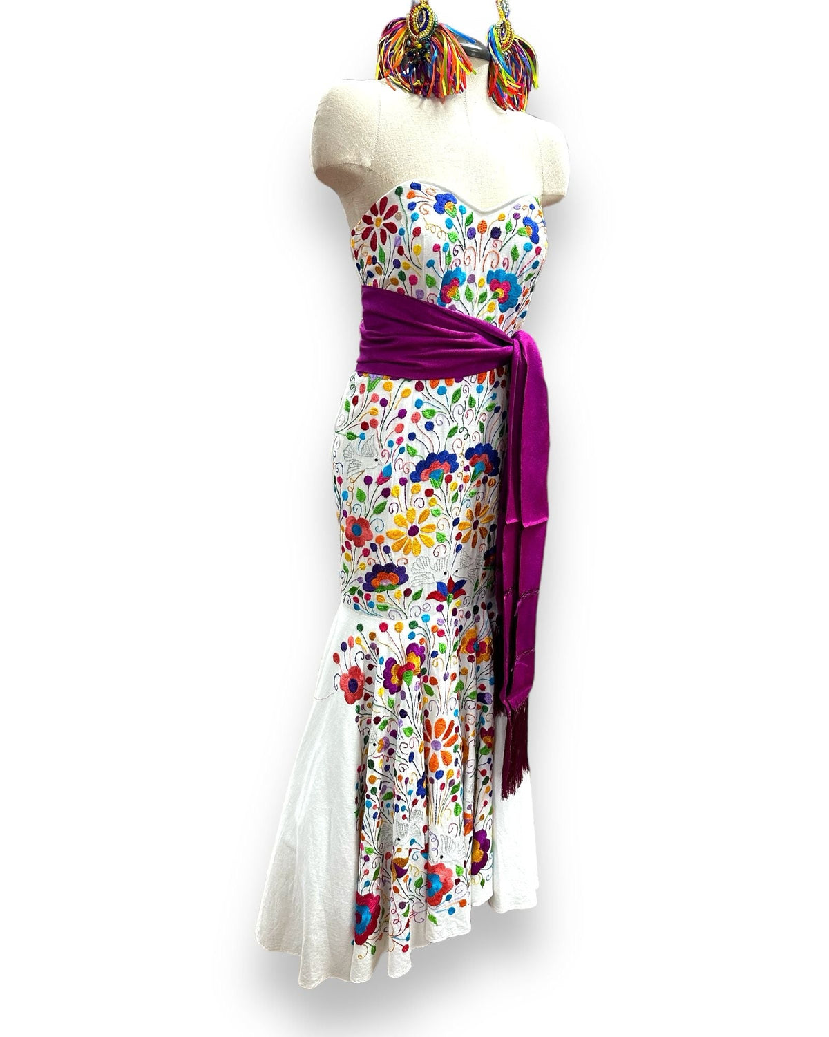 Priscila Hand-Embroidered Mexican Gala Dress — Made to Order