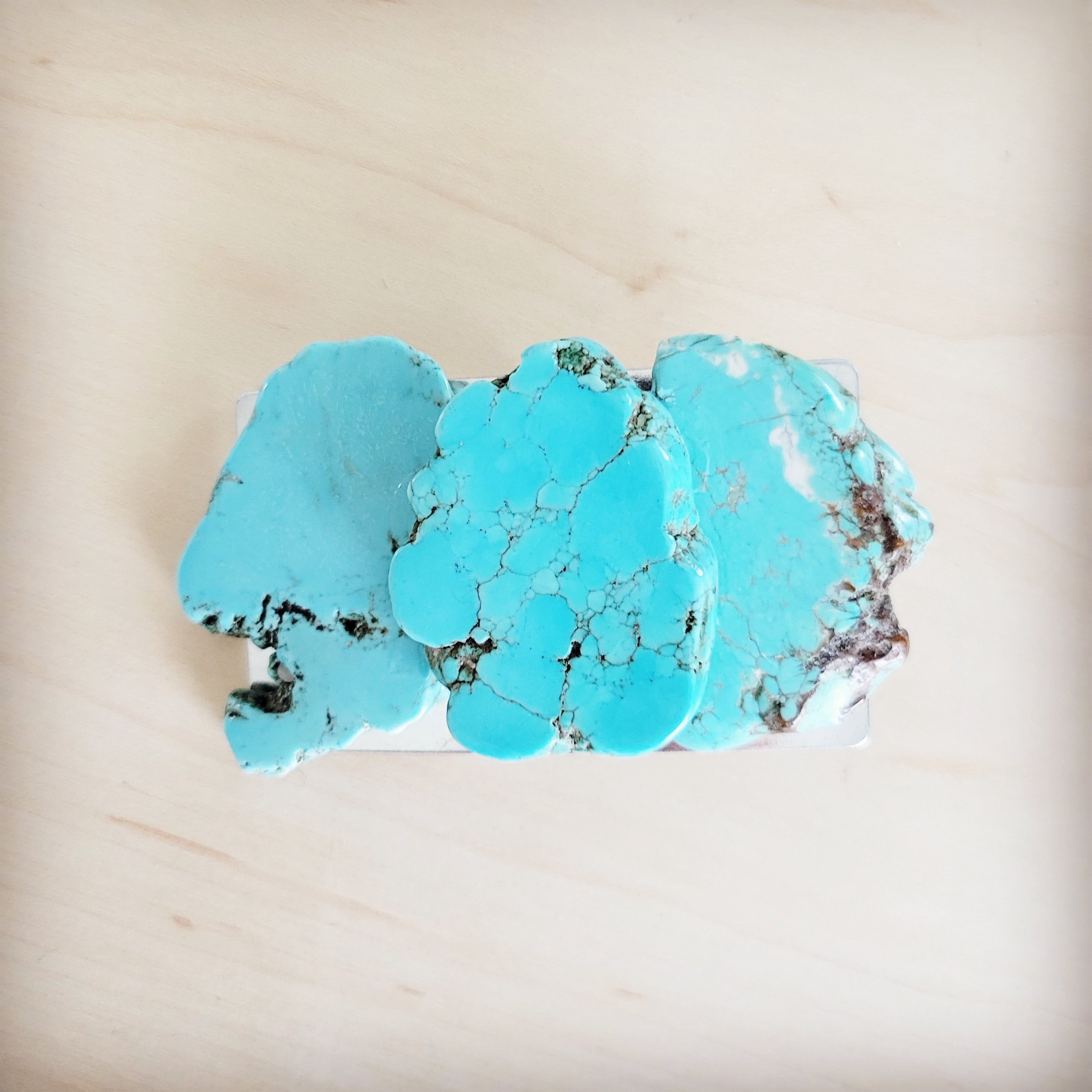 Triple Turquoise Slab Belt Buckle 906s