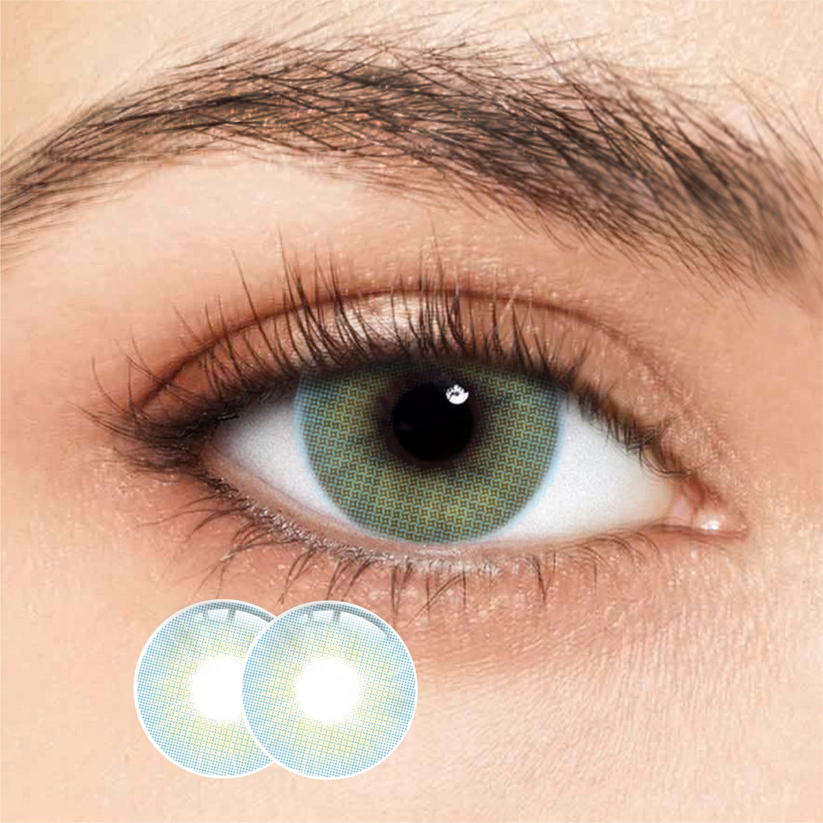 1Pair FDA Certificate Eyes Beautiful Pupil Colorful Girl Cosplay Contact Lenses  PHALAENOPSIS BLUE