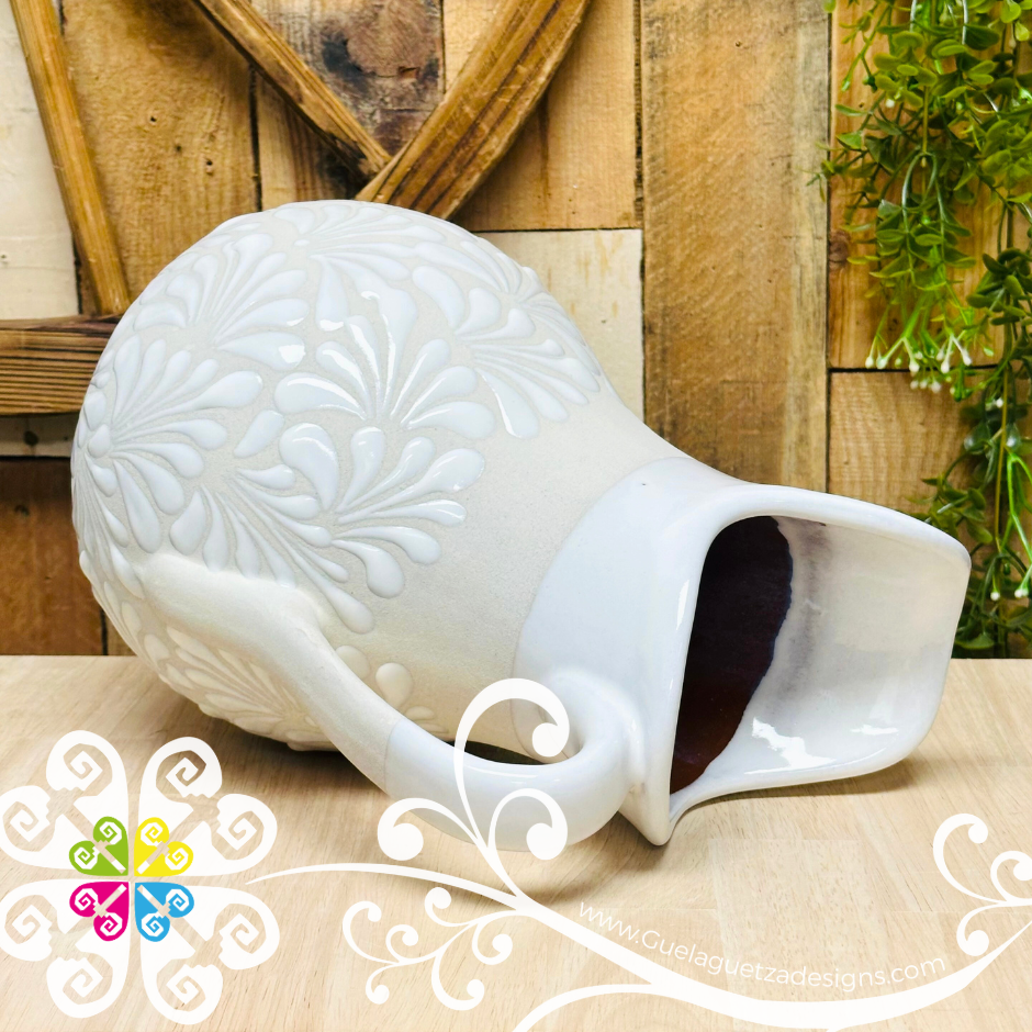 Engobe/White Espiga Pato Pitcher Set - 4 Mugs