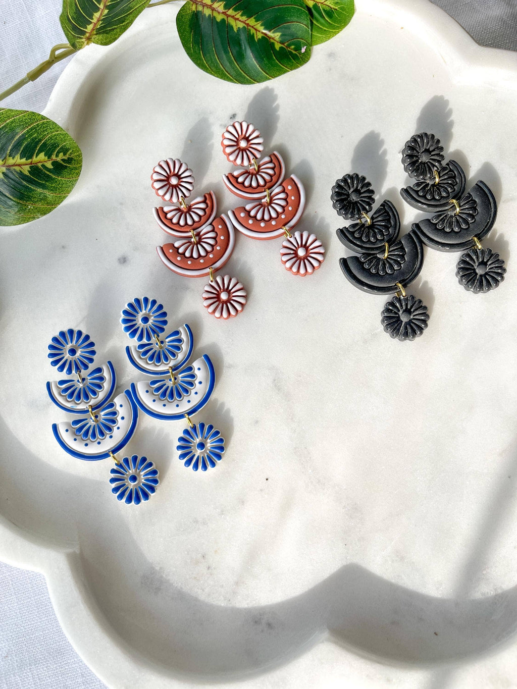 Talavera Azul Earrings 💙🤍