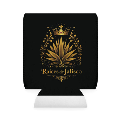 Can Cooler — Raíces de Jalisco Gold Agave Crown Design