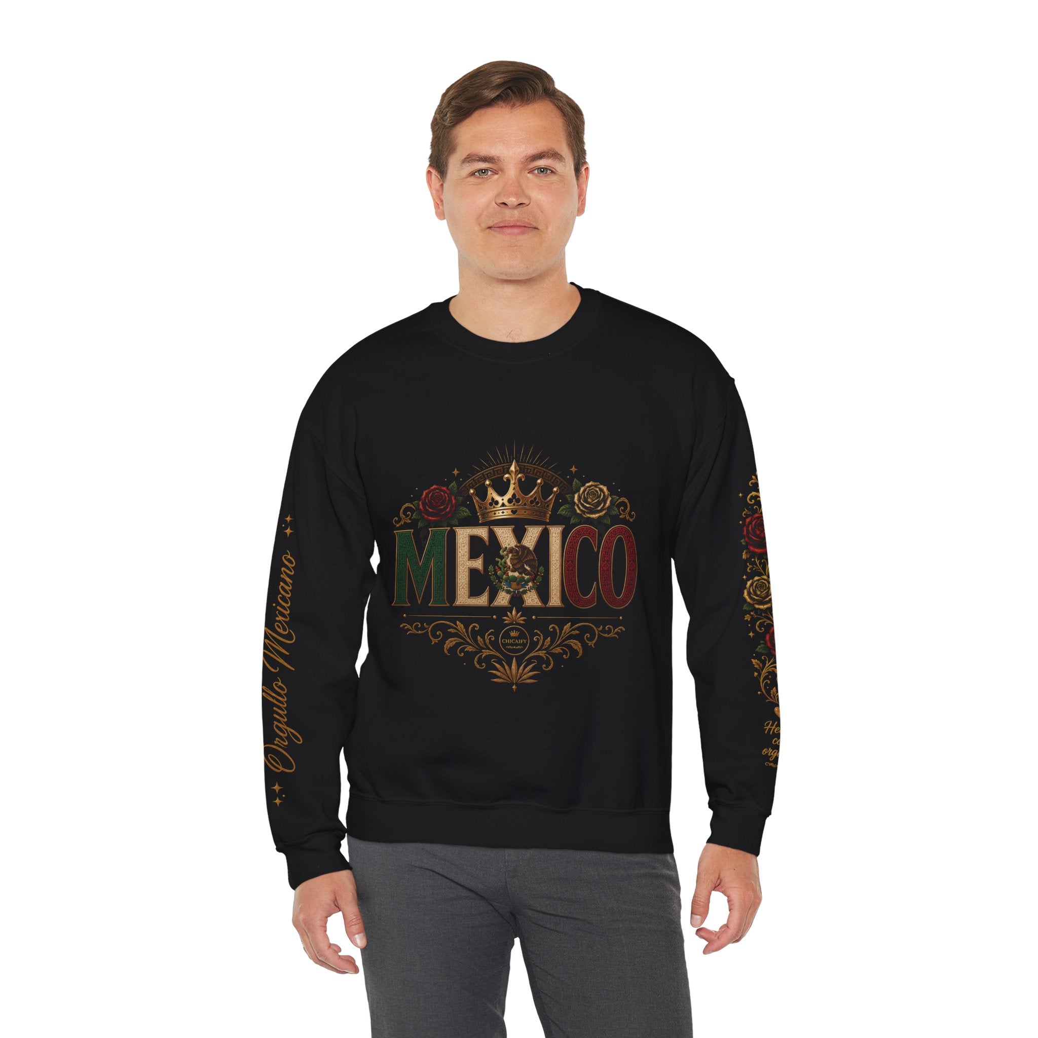 Orgullo Mexicano Crewneck Sweatshirt - Viva México Graphic Pullover