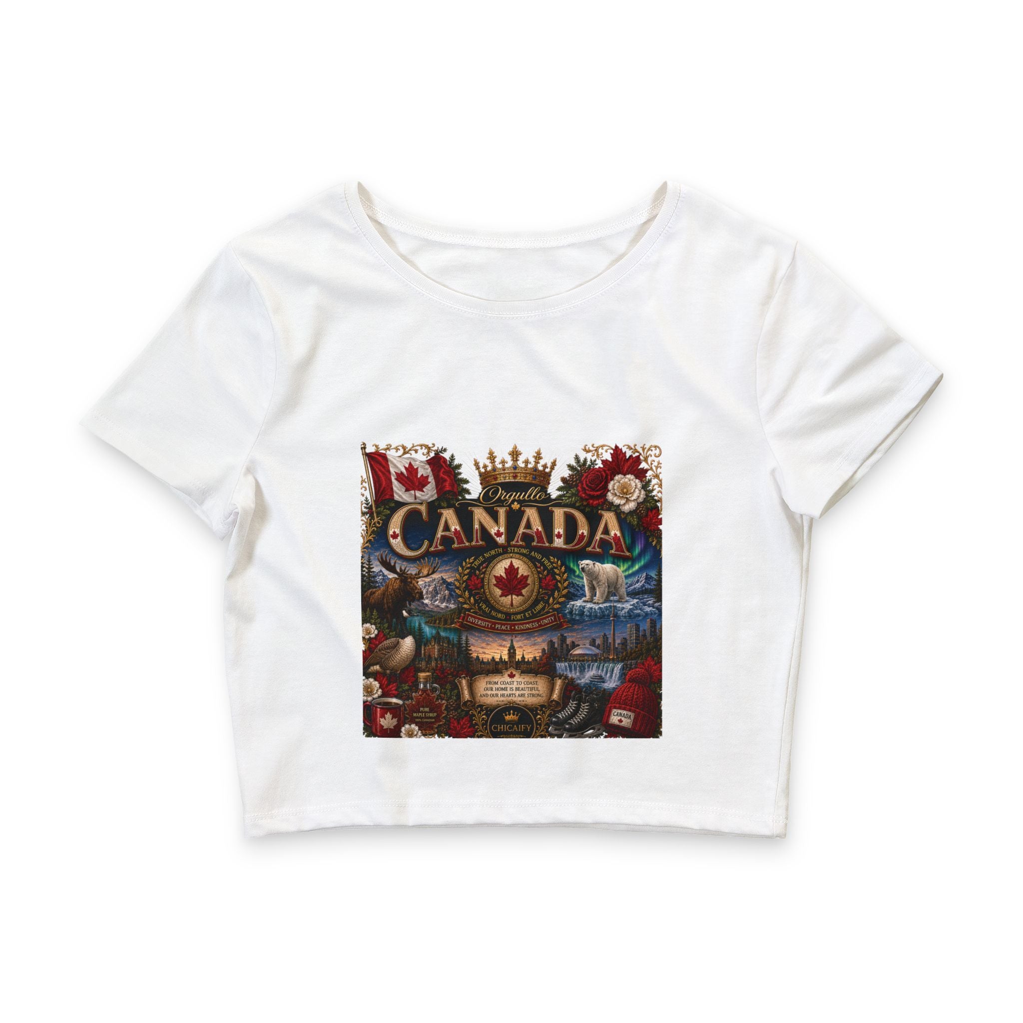 Orgullo Canada | Raíces Unidas Collection  Crop Tee