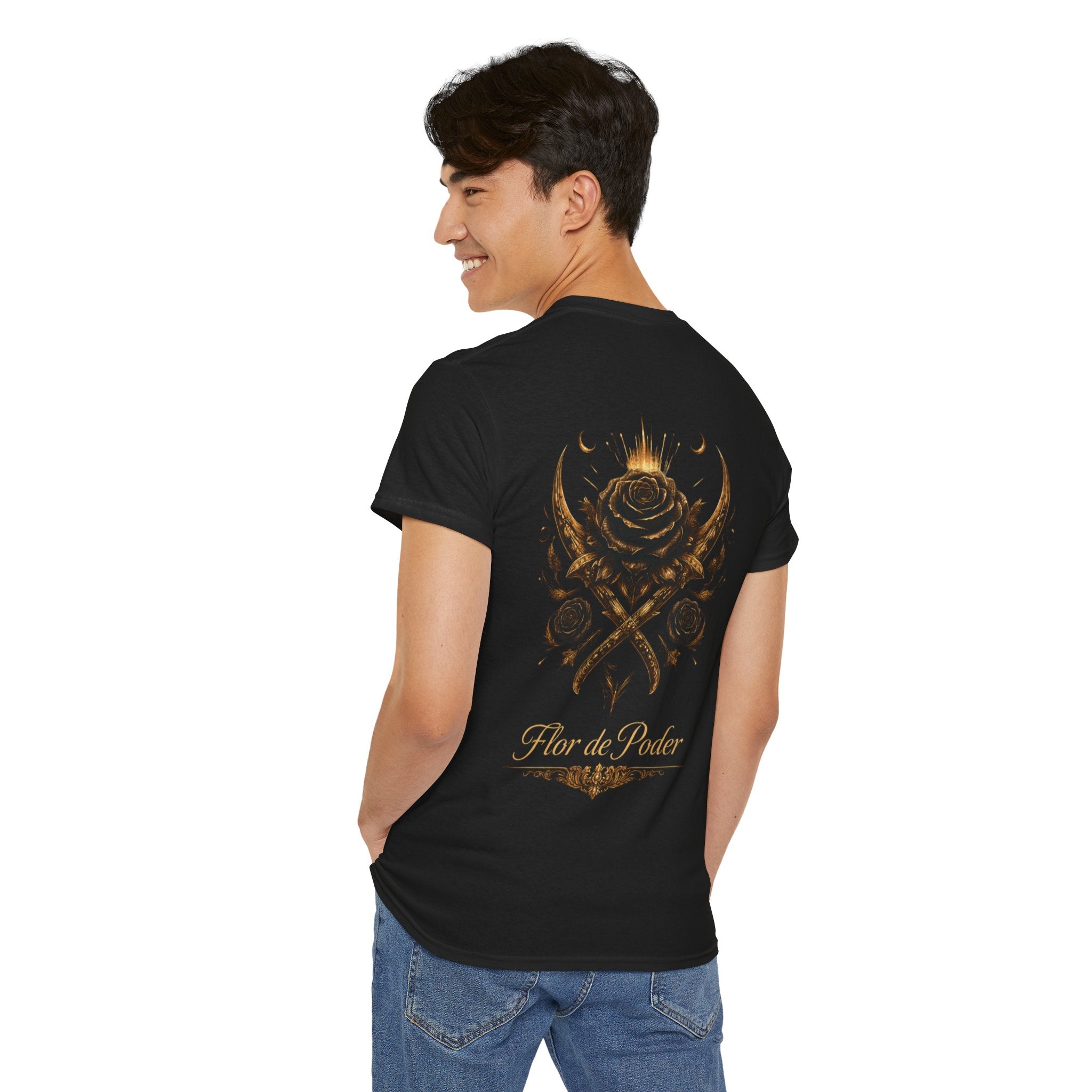 Flor de Poder Rose T‑Shirt — Rose Crest Graphic Tee