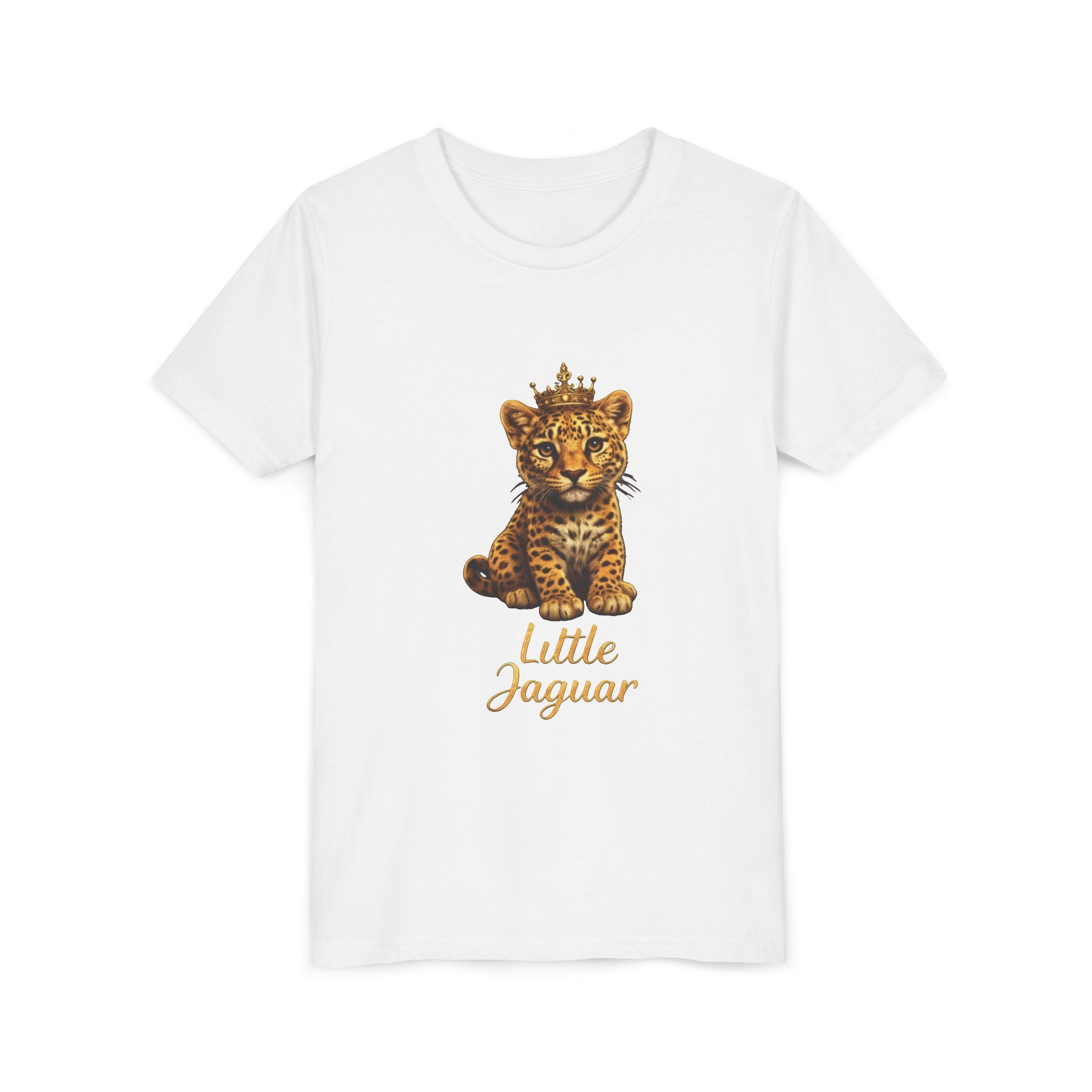 Little Jaguar Kids T‑Shirt — Cute Crowned Baby Jaguar Graphic Tee for Toddlers & Children