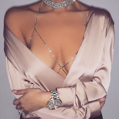 Rhinestone Body Jewelry Necklace