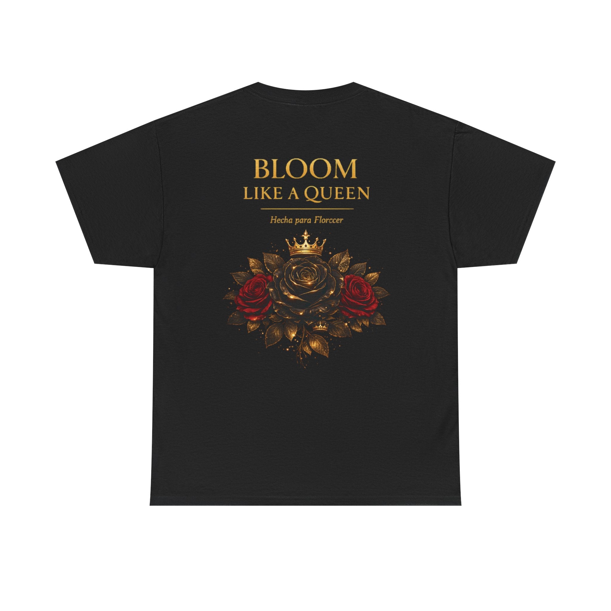 Bloom Like a Queen Tee — Floral Crown Rose Graphic Shirt