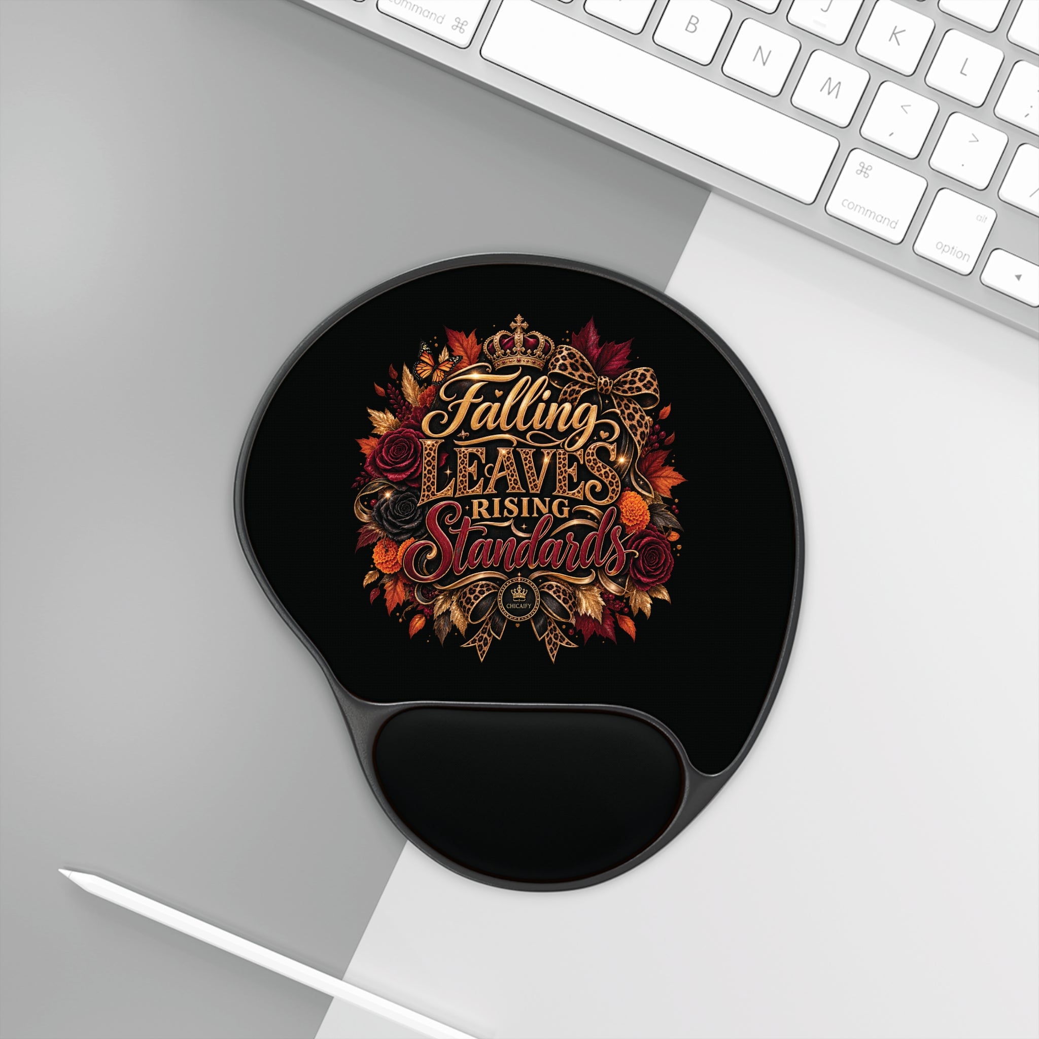 Falling Leaves, Rising Standards | Mouse Pad With Wrist Rest