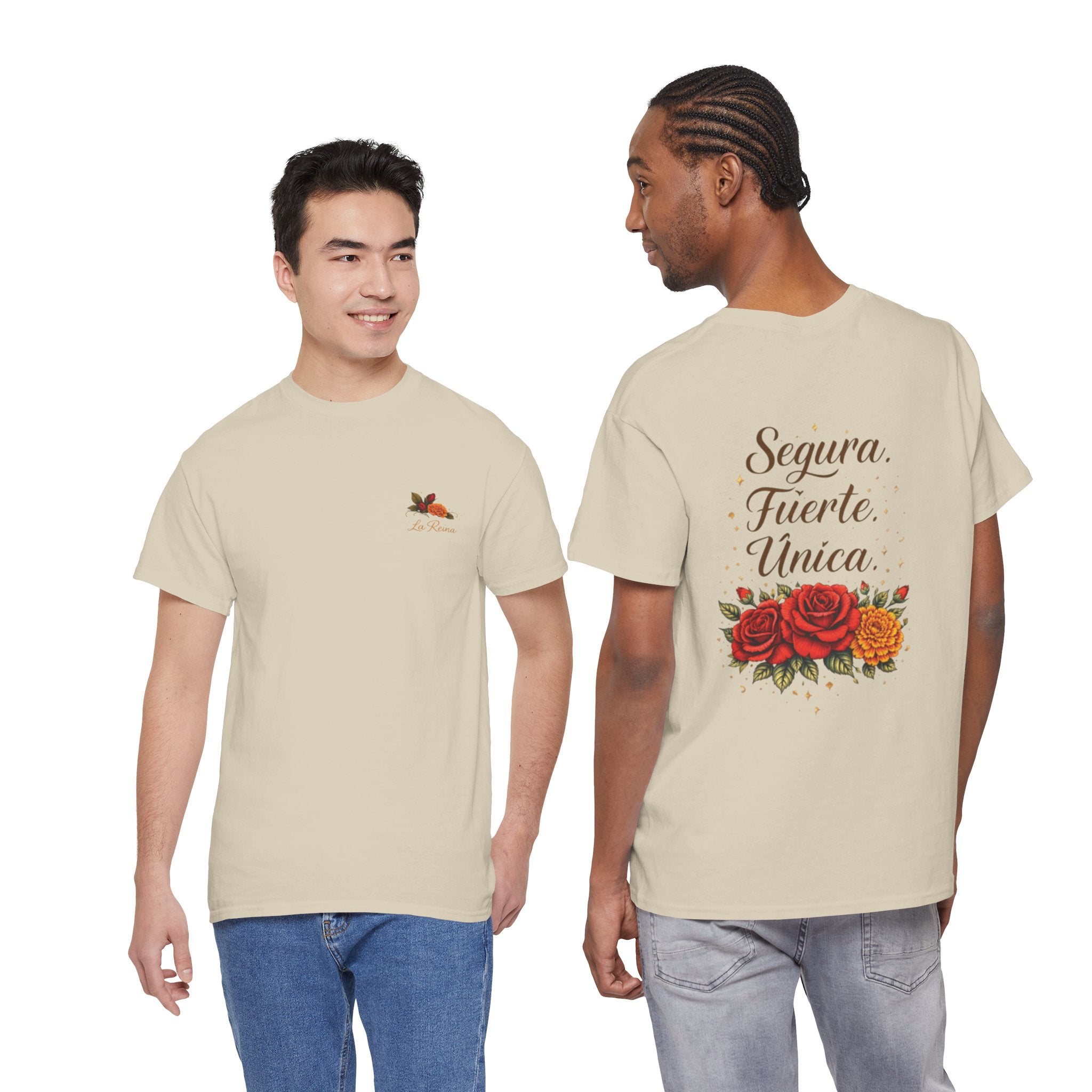 T-Shirt — “Segura. Fuerte. Única.” Floral Tee