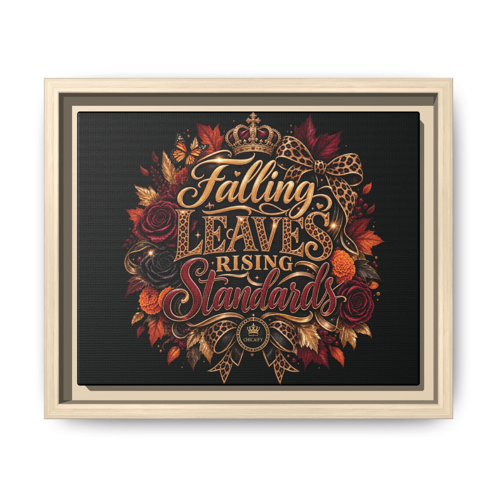 Falling Leaves, Rising Standards | Matte Canvas, Framed (Multi-color)