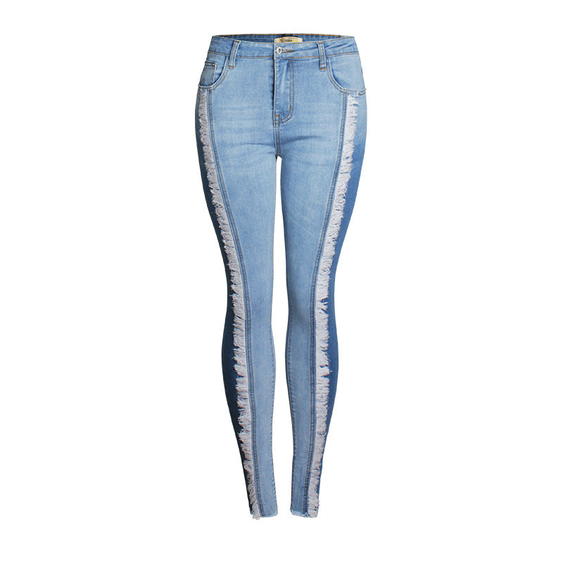 New Fashion Tassel Slim Jeans Slim Butt Lift Skinny Jeans For Women