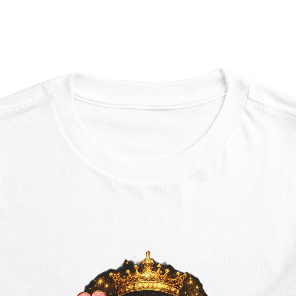 Toddler Tee — "Una Reina Raised Me" Cute Latina Princess Graphic
