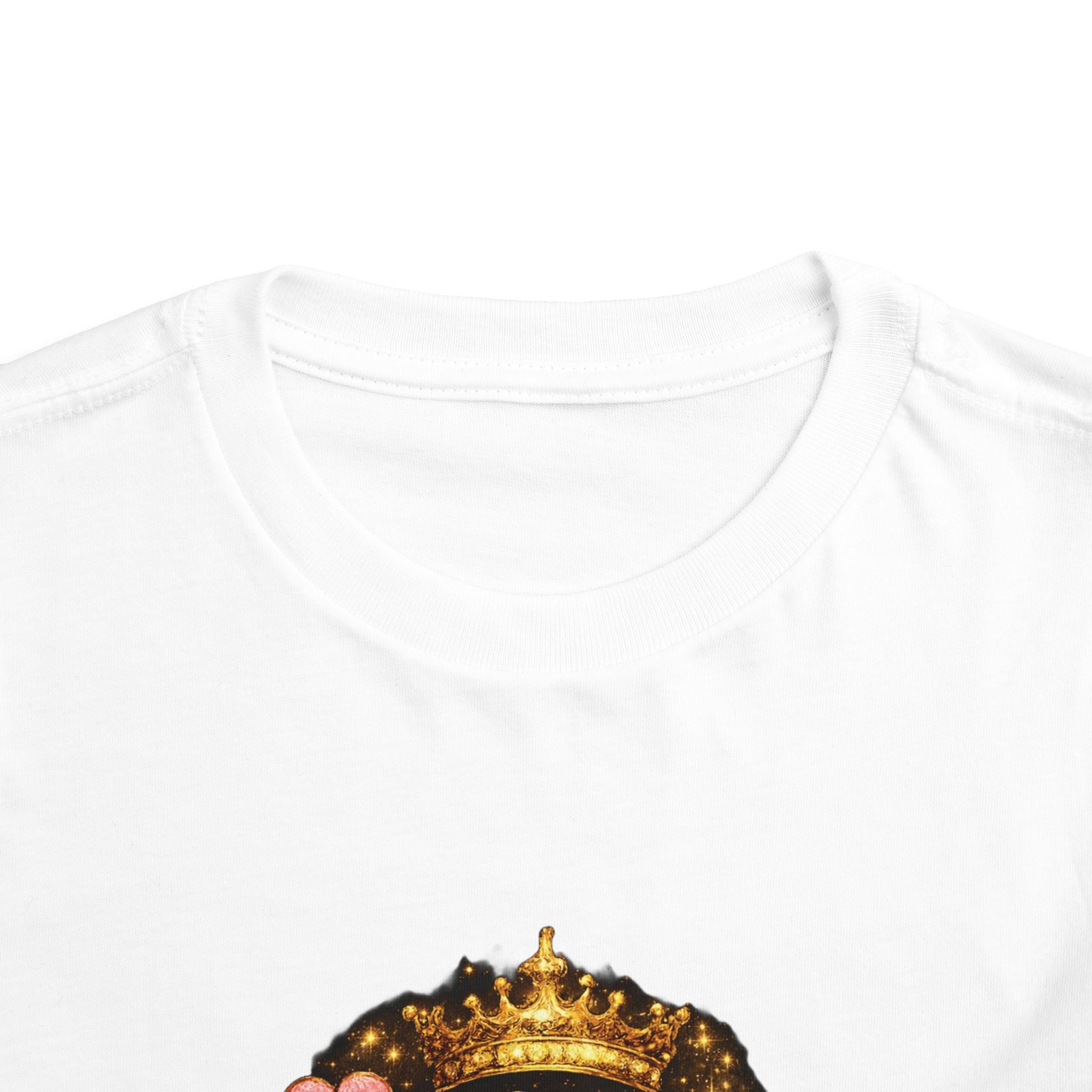 Toddler Tee — "Una Reina Raised Me" Cute Latina Princess Graphic