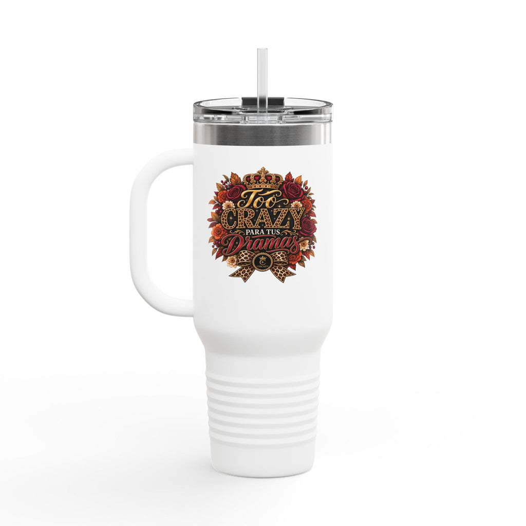 40oz Insulated Travel Mug — Too Crazy Para Tus Dramas – Jaguar Edition