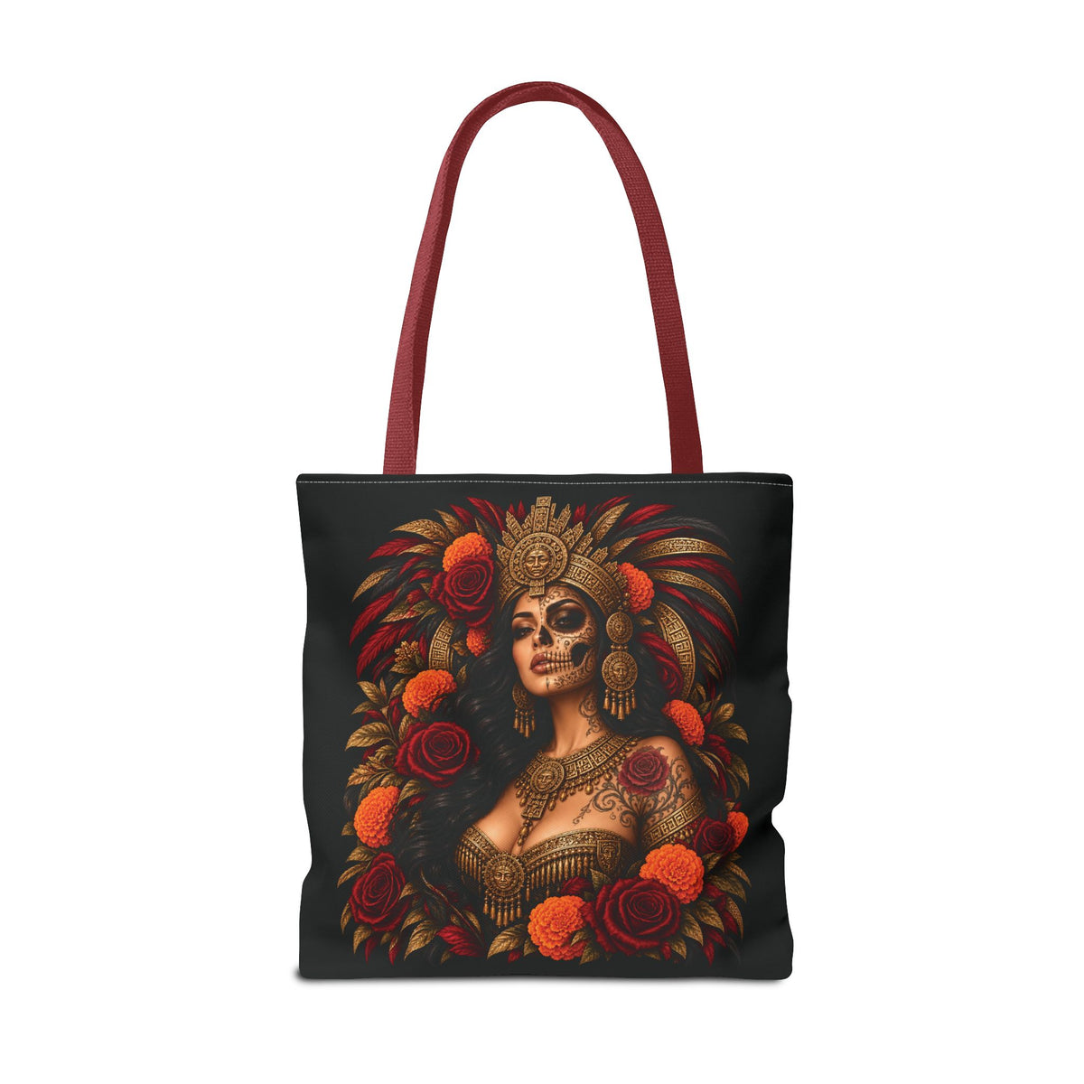 Reina Azteca: Entre Rosas y Cempasúchil | Chicaify Originals | Tote Bag