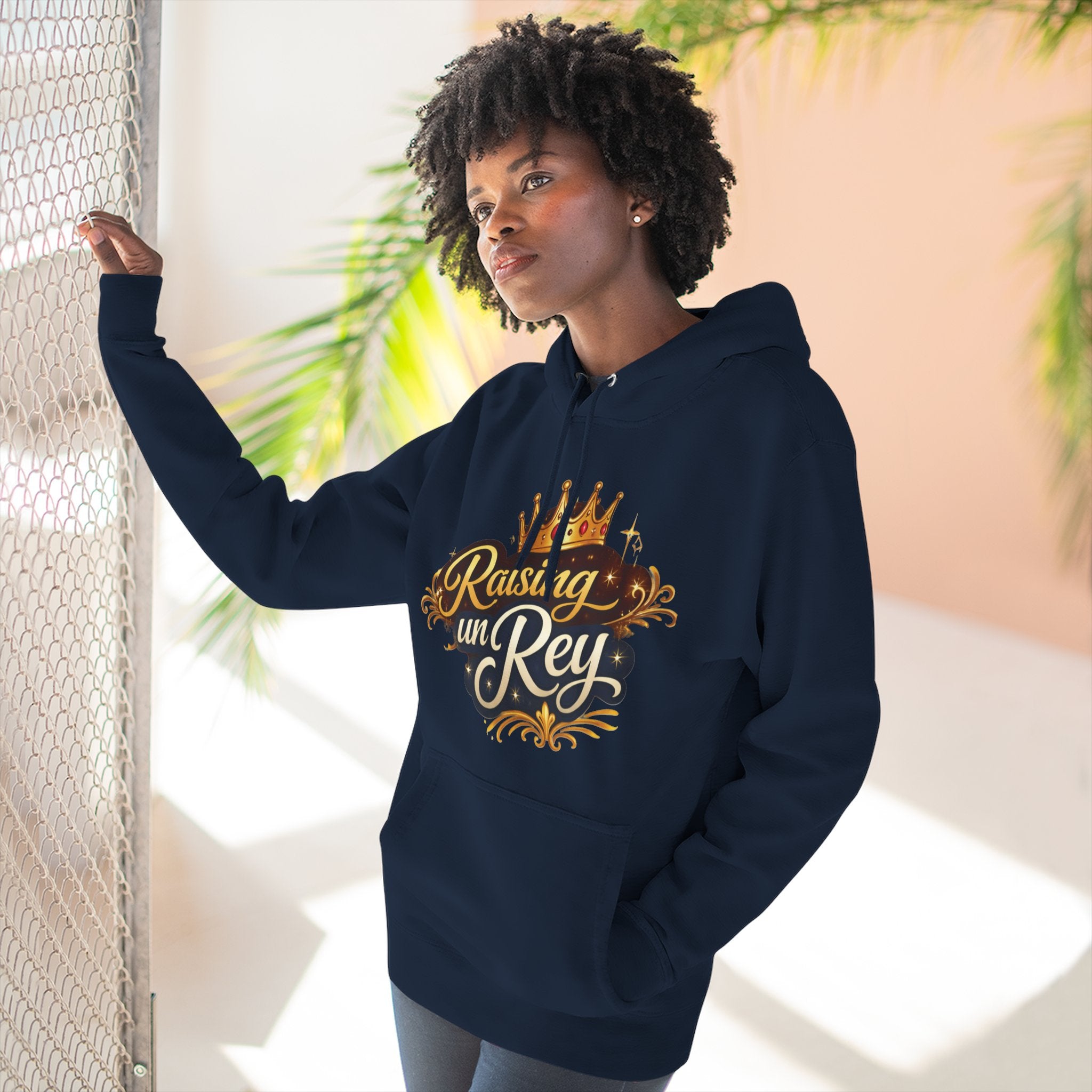 Hoodie — "Raising un Rey" Crowned Spanish Family Pride Pullover