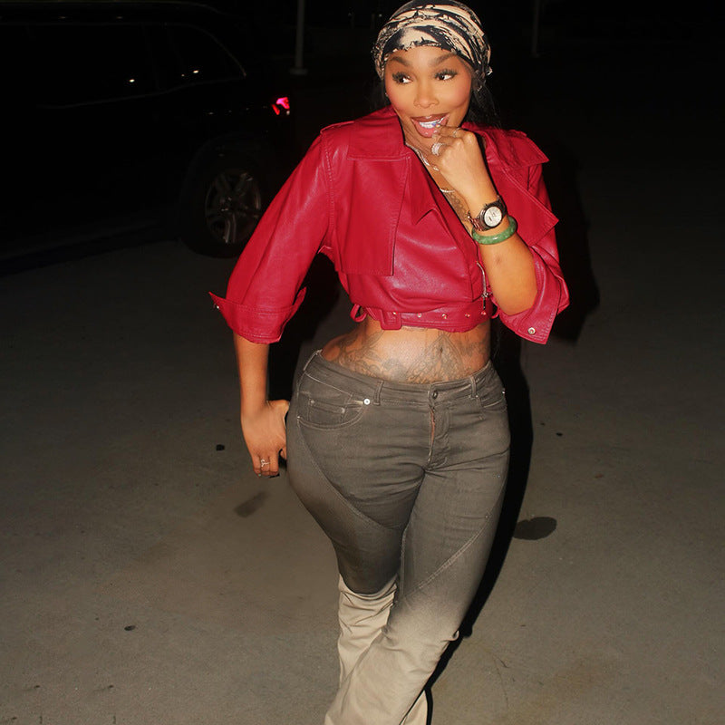 Tie-Waist Cropped Jacket