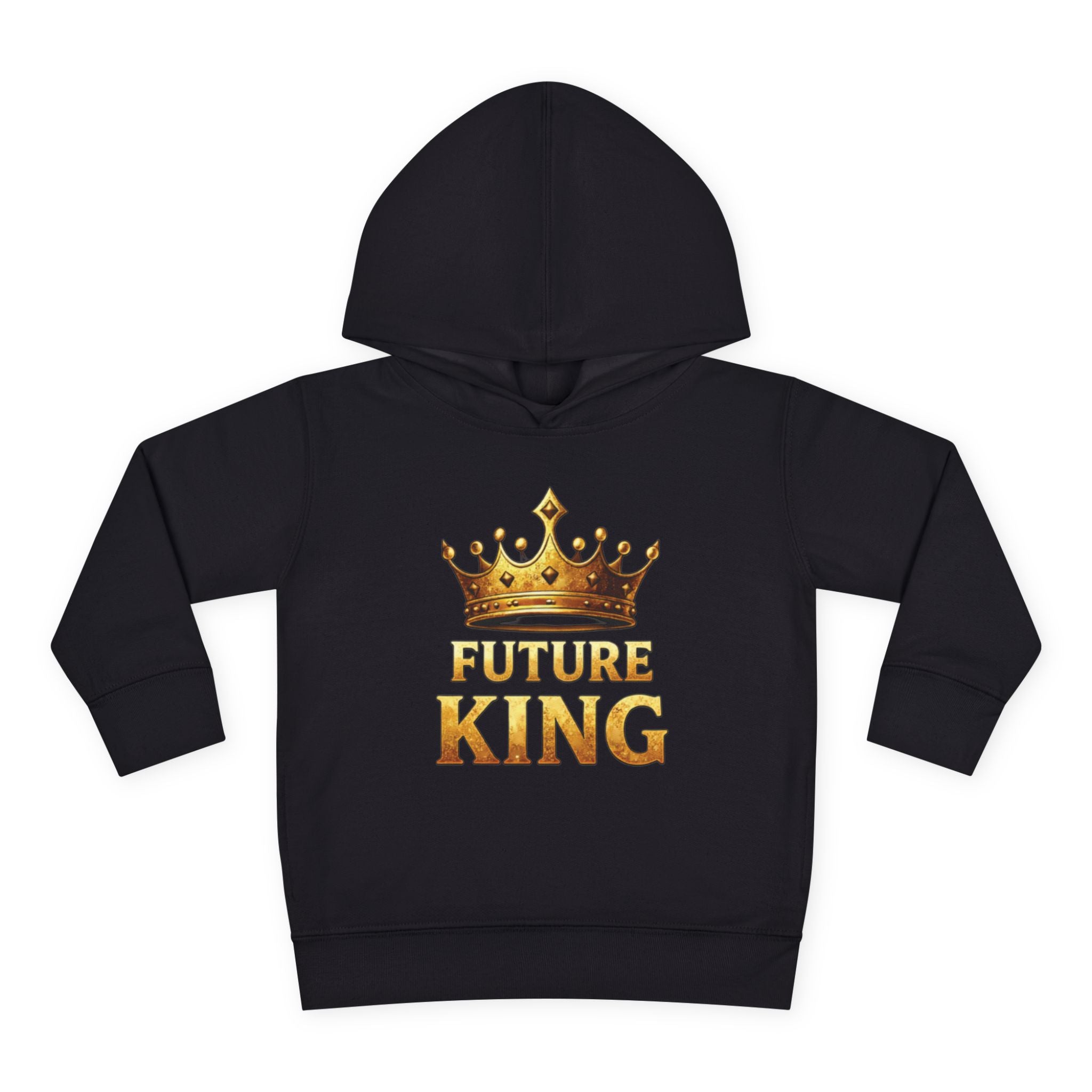 Toddler Hoodie — "Future King" Gold Crown Pullover