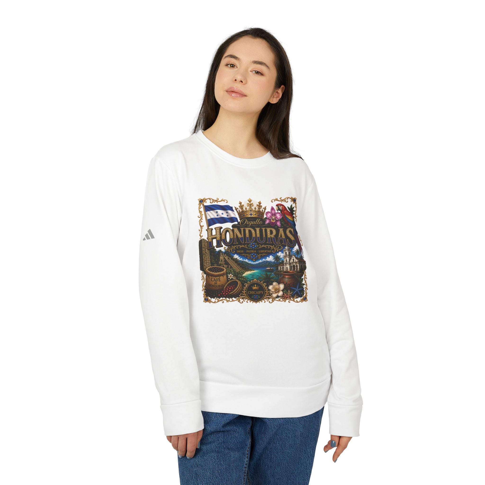 Orgullo Honduras | Colección Raíces Unidas adidas Fleece Crewneck Sweatshirt