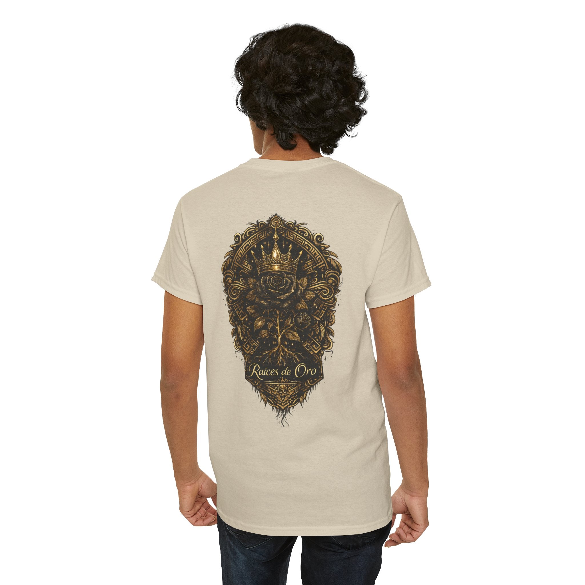Raices de Oro T-Shirt —Crown Emblem Graphic Tee