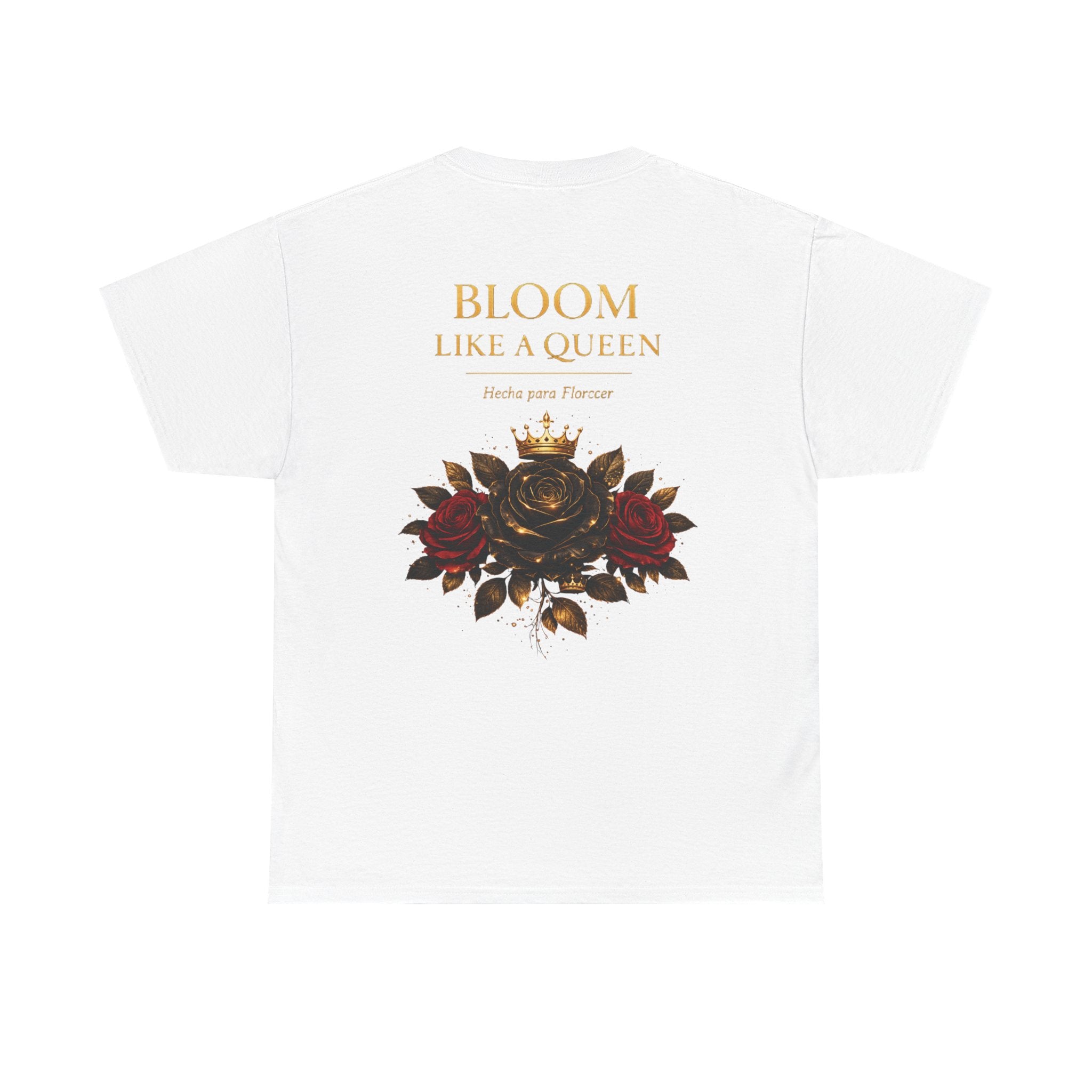 Bloom Like a Queen Tee — Floral Crown Rose Graphic Shirt