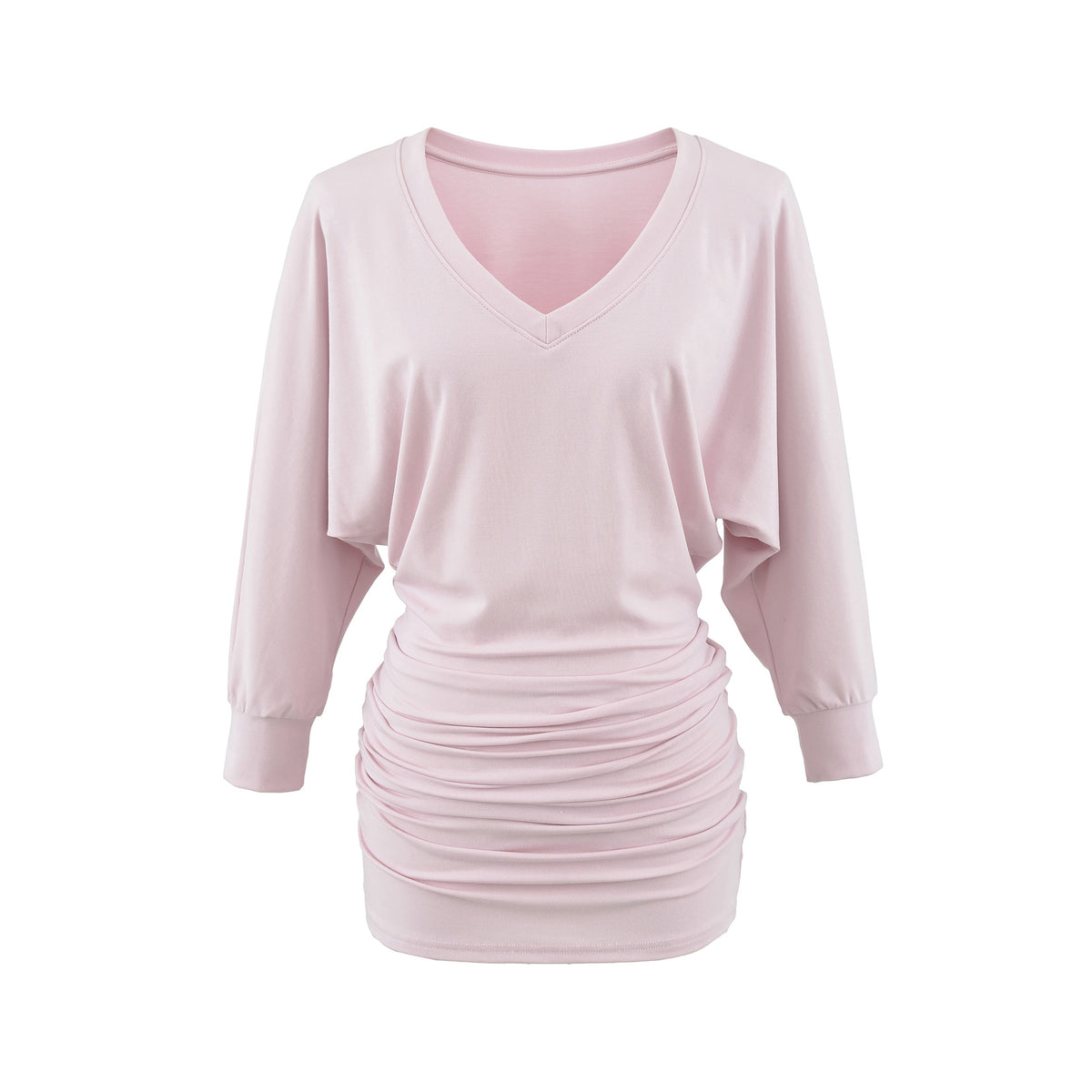 Color-Block High-Neck Knit Midi Dress
