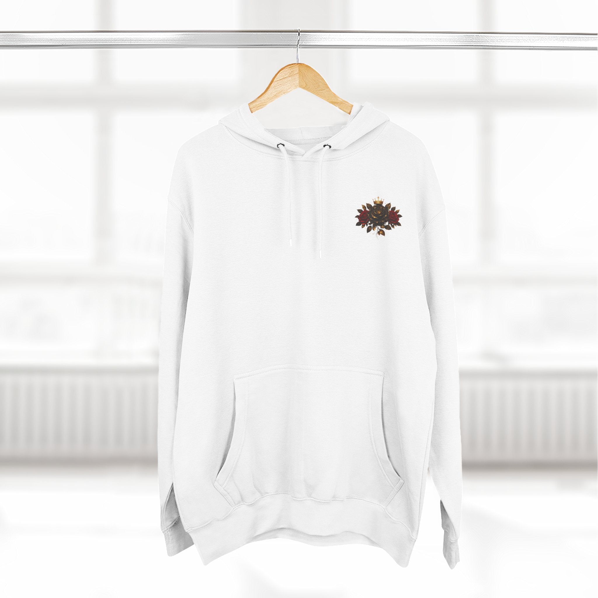 Queen Energy Hoodie — Floral Crown Graphic Fleece Pullover