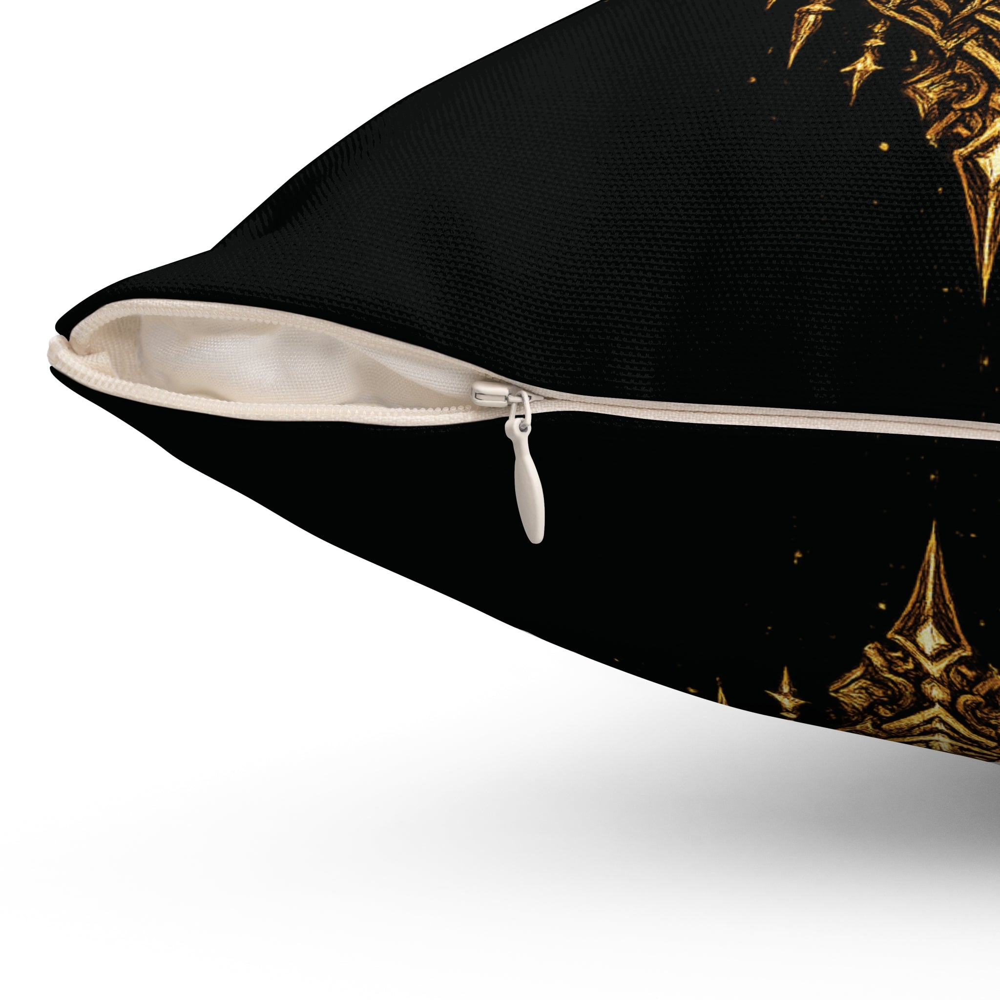 Golden Crowned Jaguar Decorative Pillow