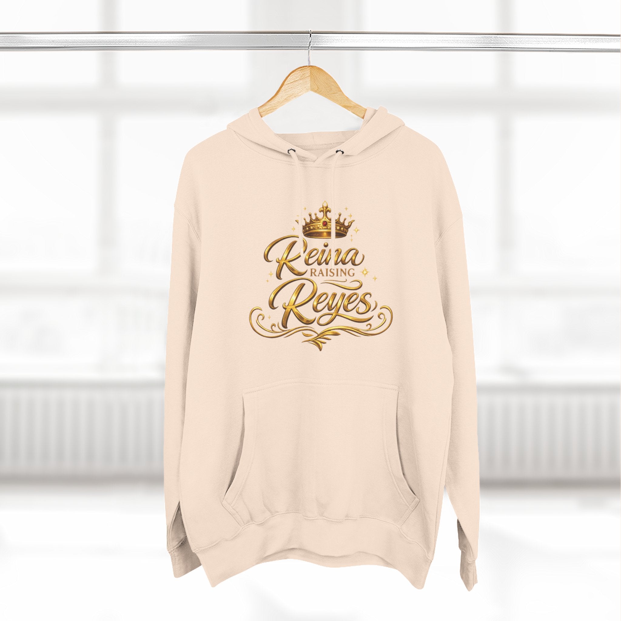 Reina Raising Reyes Hoodie — Gold Crown Family Name Pullover