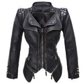 Studded Slim-Fit Moto Jacket