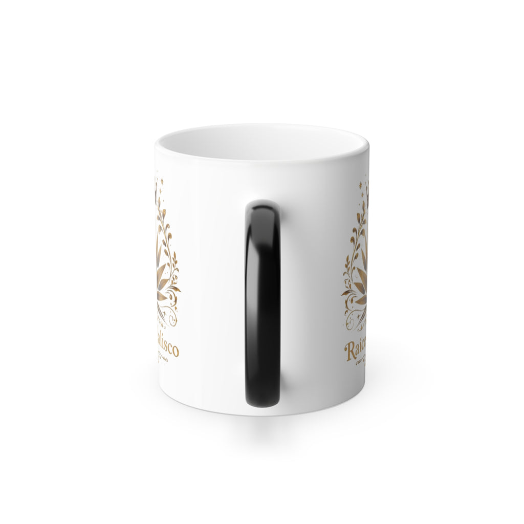 Color-Changing Mug — Raíces de Jalisco Gold Agave Design, 11oz