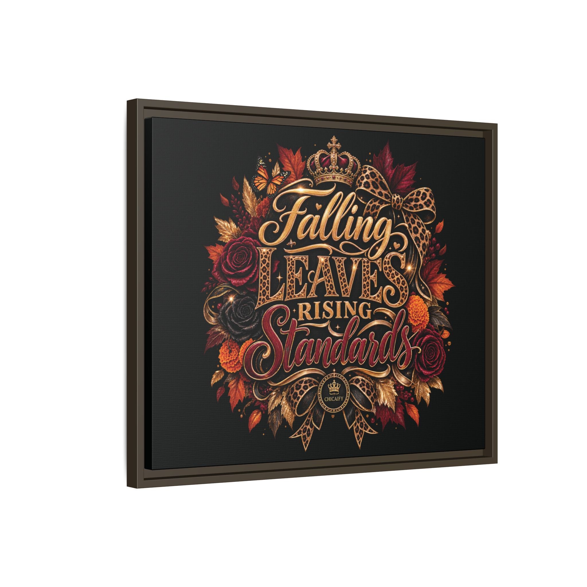 Falling Leaves, Rising Standards | Matte Canvas, Framed (Multi-color)