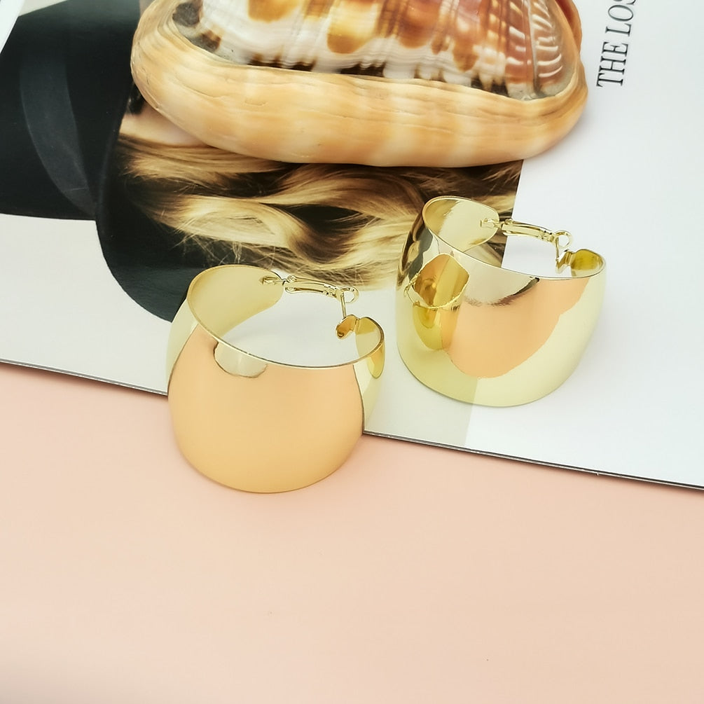 Oversized Chunky Hoop Earrings