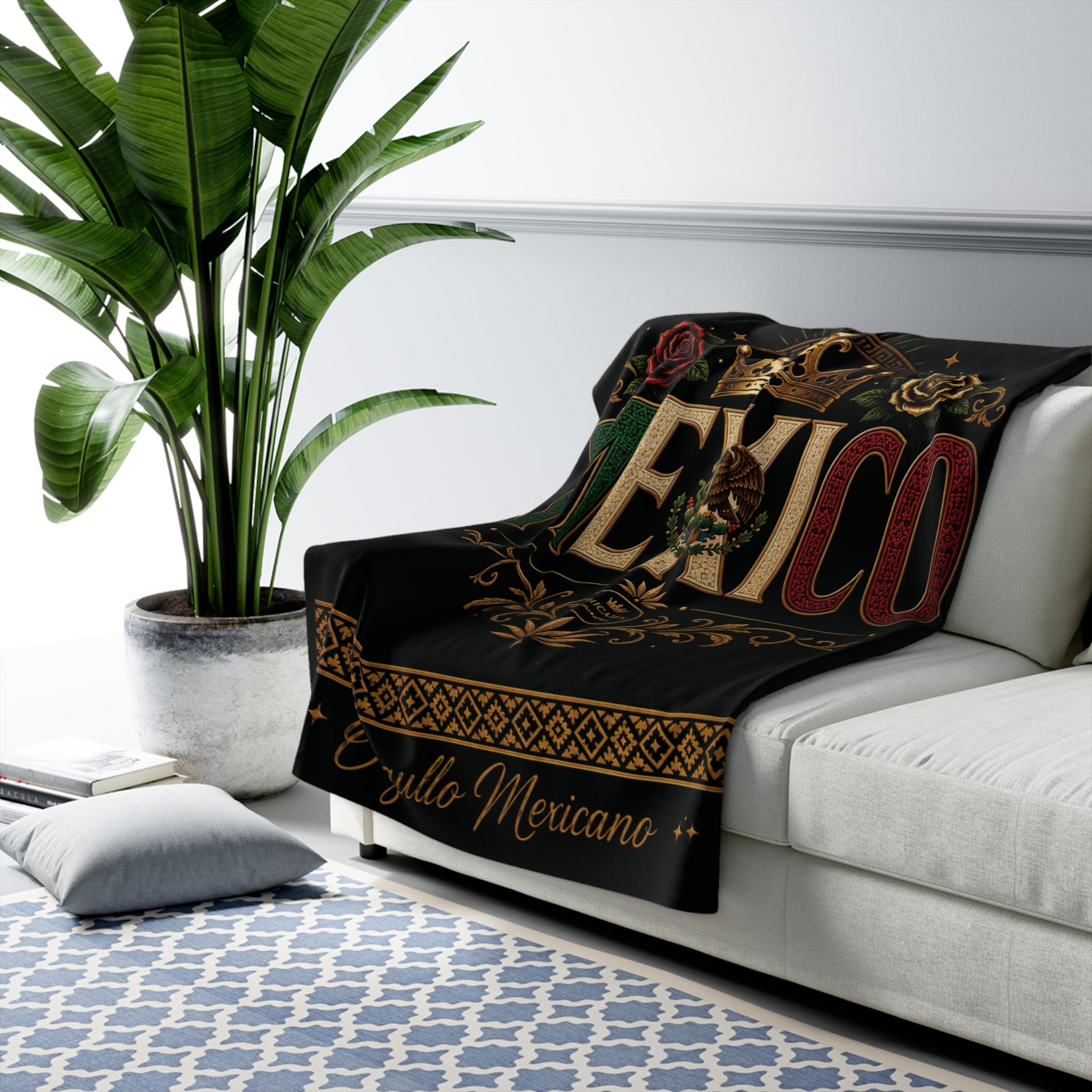 Orgullo Mexicano Sherpa Fleece Blanket – Orgullo Mexicano Cozy Throw