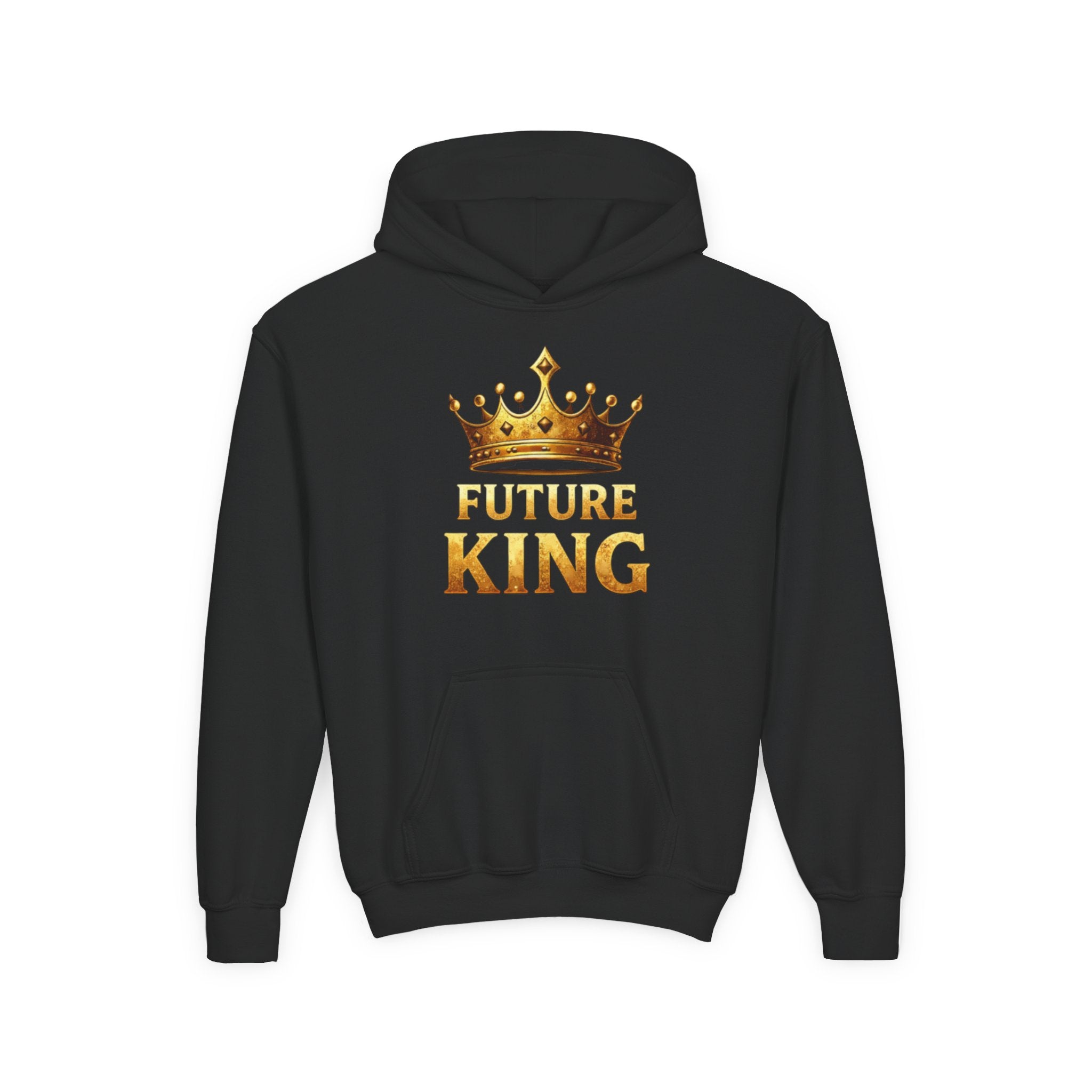 Youth Hoodie - "Future King" Gold Crown Graphic