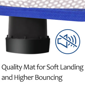55-Inch Kids' Trampoline with Safety Enclosure | Blue