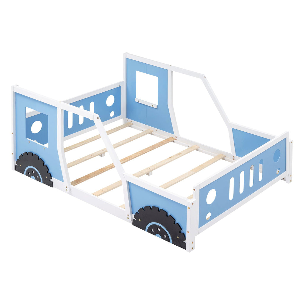Classic Car Shaped Platform Bed with Wheels - Twin or Full Size