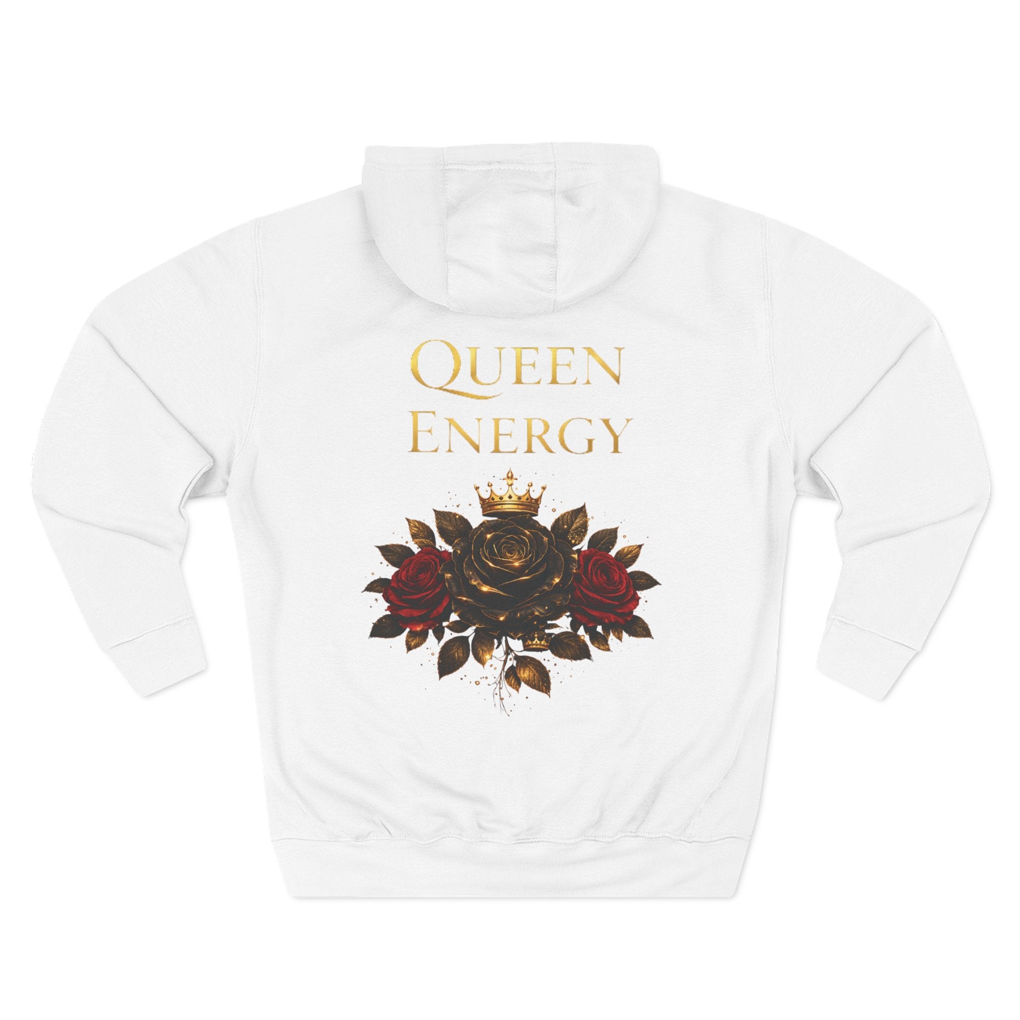 Queen Energy Hoodie — Floral Crown Graphic Fleece Pullover