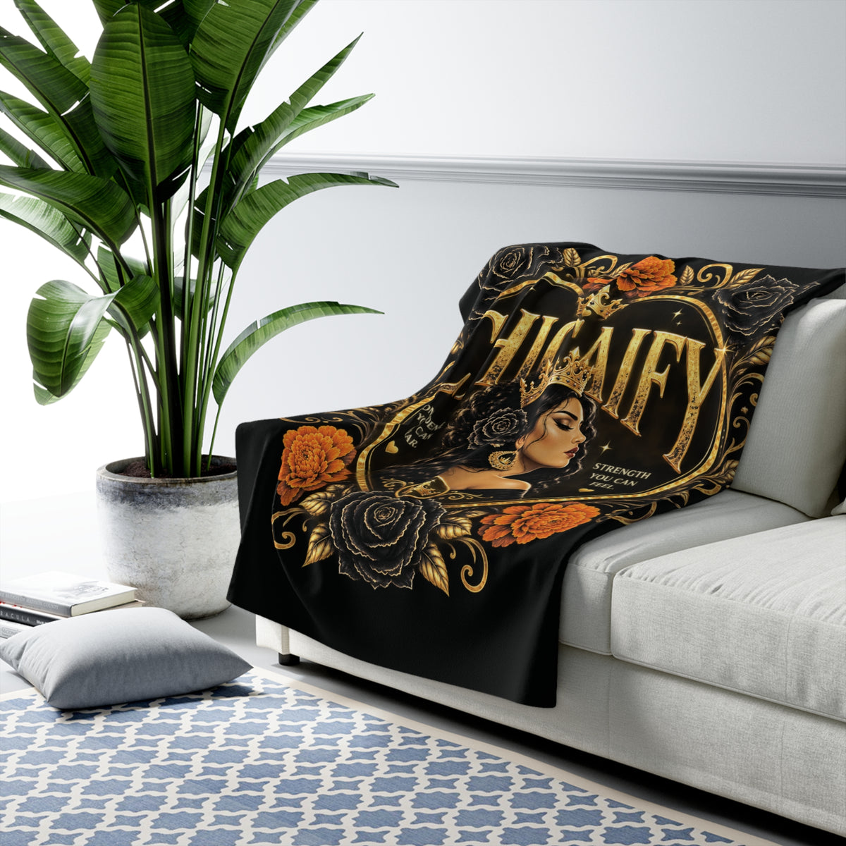 Chicaify® Be Bold. Take Up Space. Statement | Sherpa Fleece Blanket